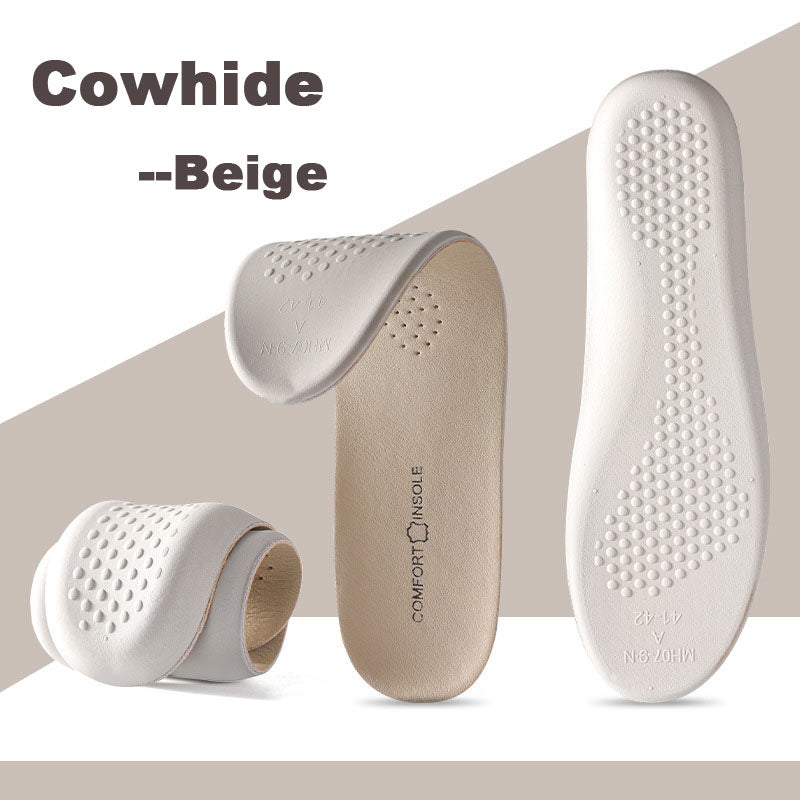 Genuine Leather Breathable Comfort Shoe Insoles