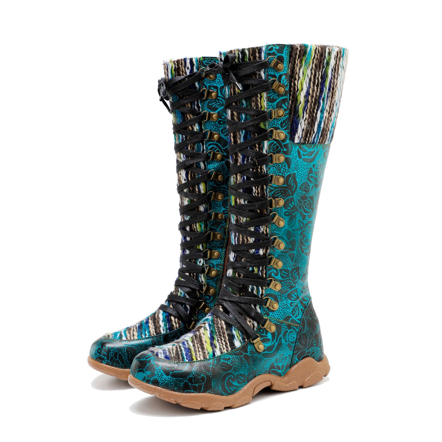 Botas casuais confortáveis de couro