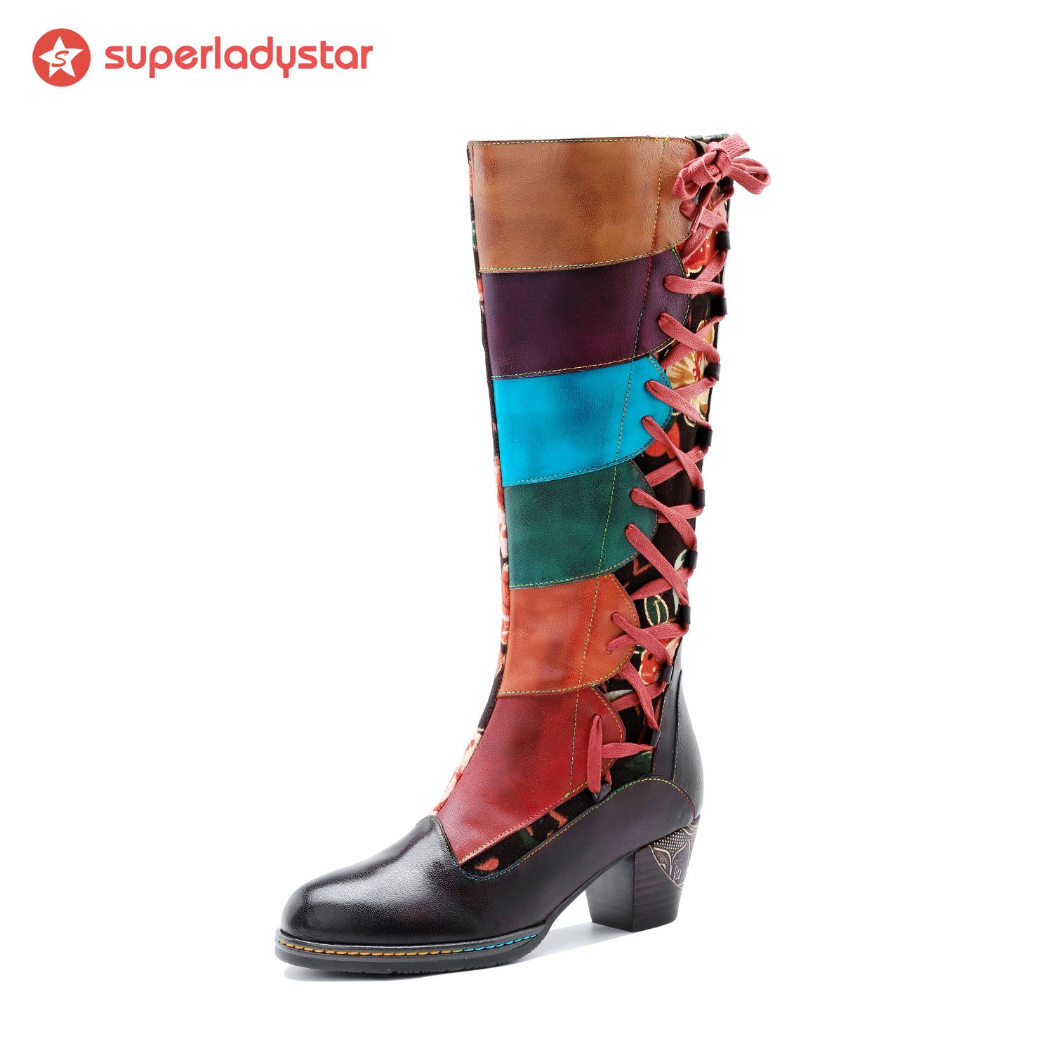 Botas ajustáveis em couro