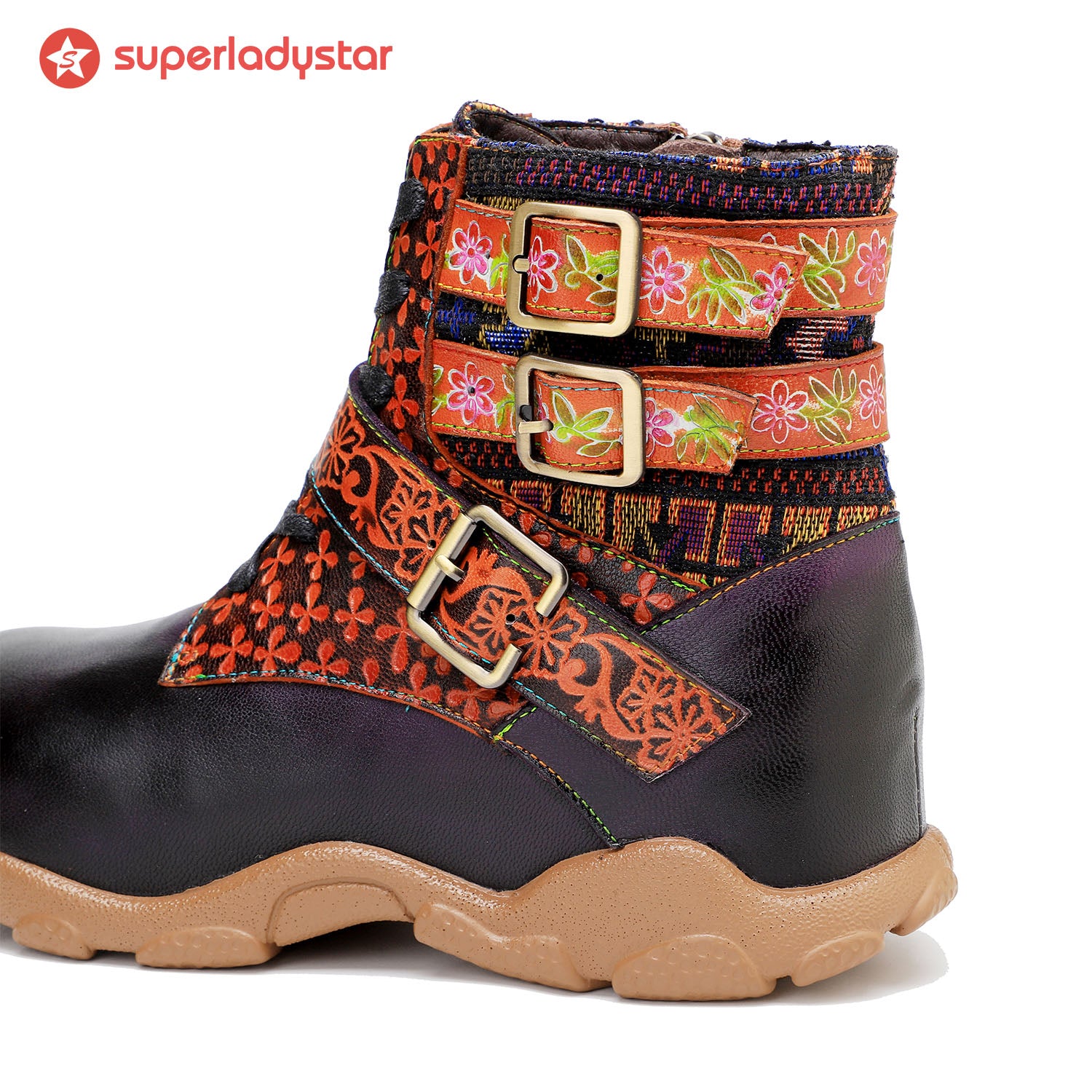 Botas de caminhada confortáveis de couro