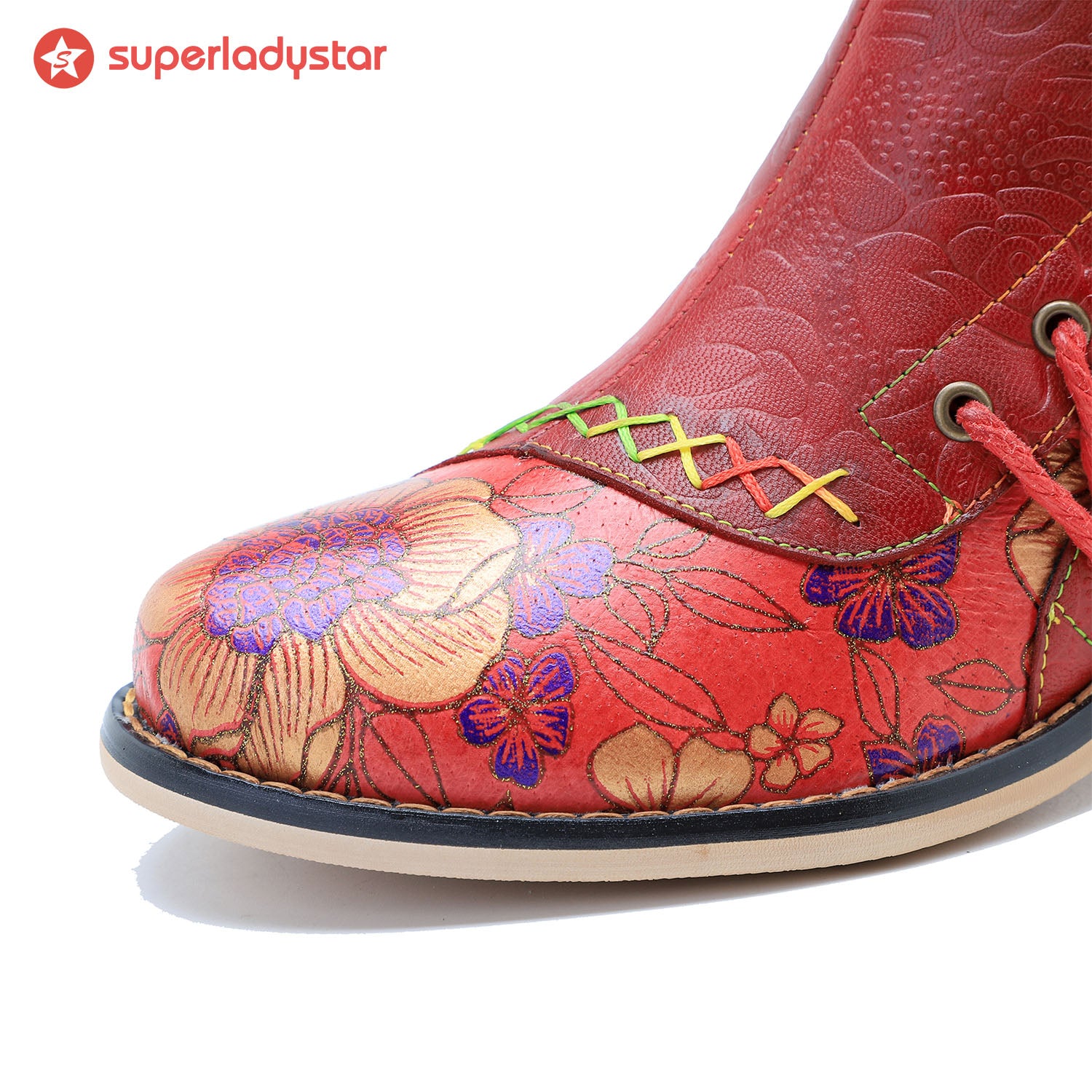 Retro Leather Patchwork Casual Comfort Booties