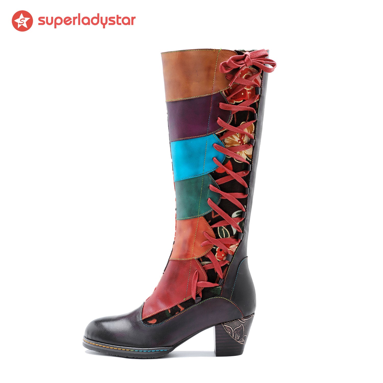 Botas ajustáveis em couro