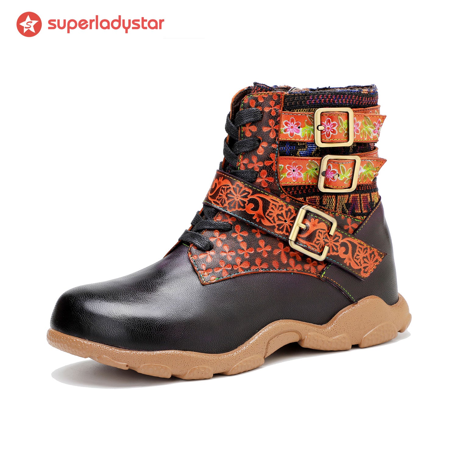 Botas de caminhada confortáveis de couro