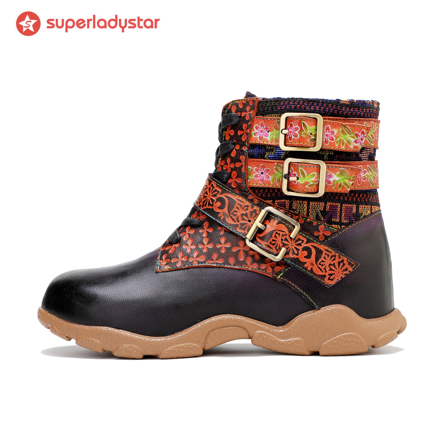 Botas de caminhada confortáveis de couro