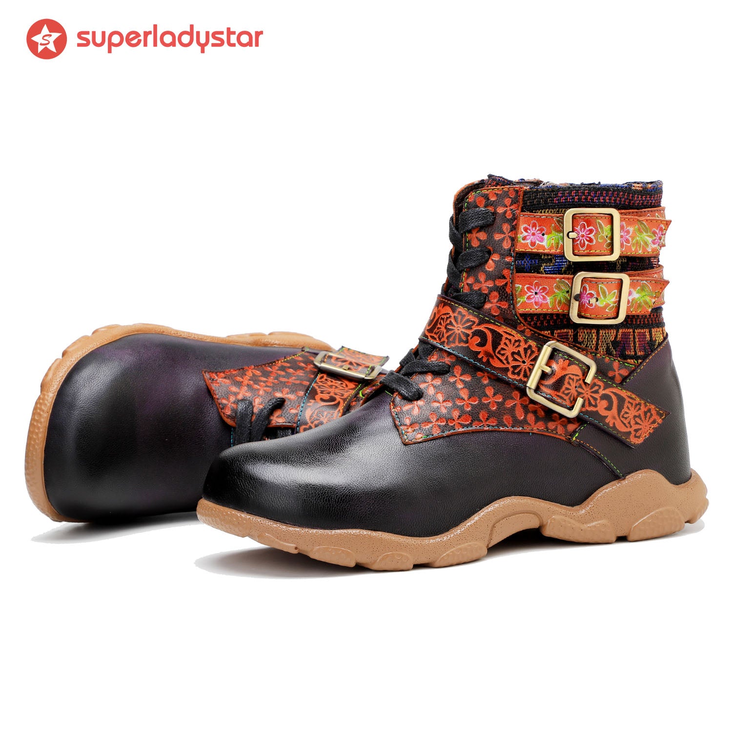 Botas de caminhada confortáveis de couro