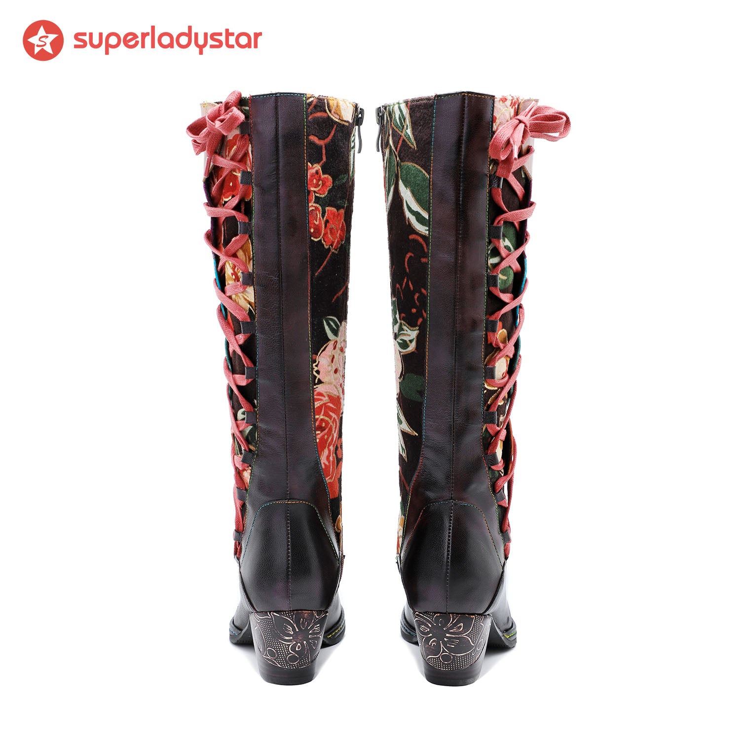 Botas ajustáveis em couro