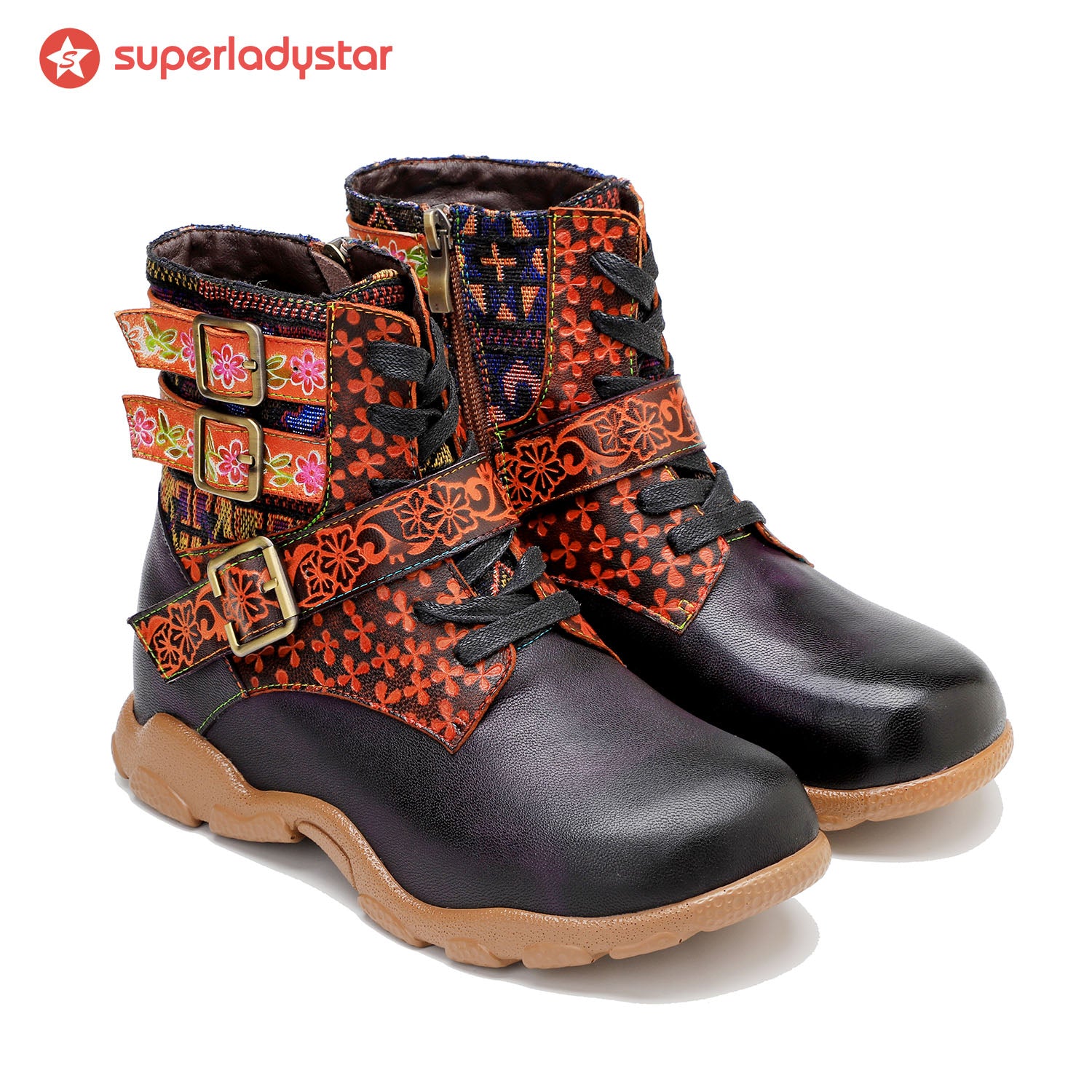 Botas de caminhada confortáveis de couro