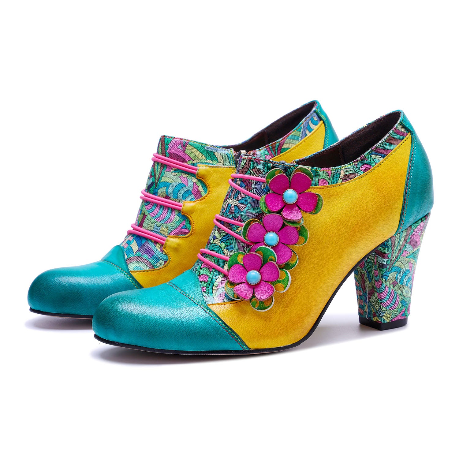 Vintage Handmade Bohemian Graffiti Pumps Superladystar vintage-handmade-bohemian-graffiti-pumps-superladystar
