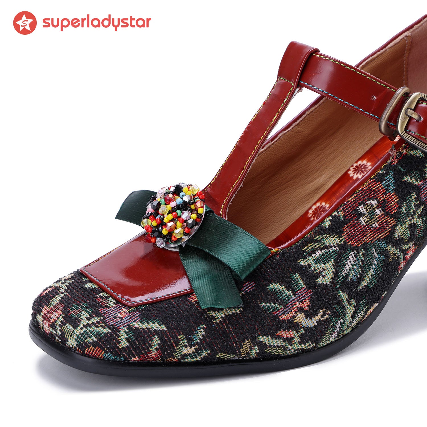 Vintage Floral Floral Pumps délicats