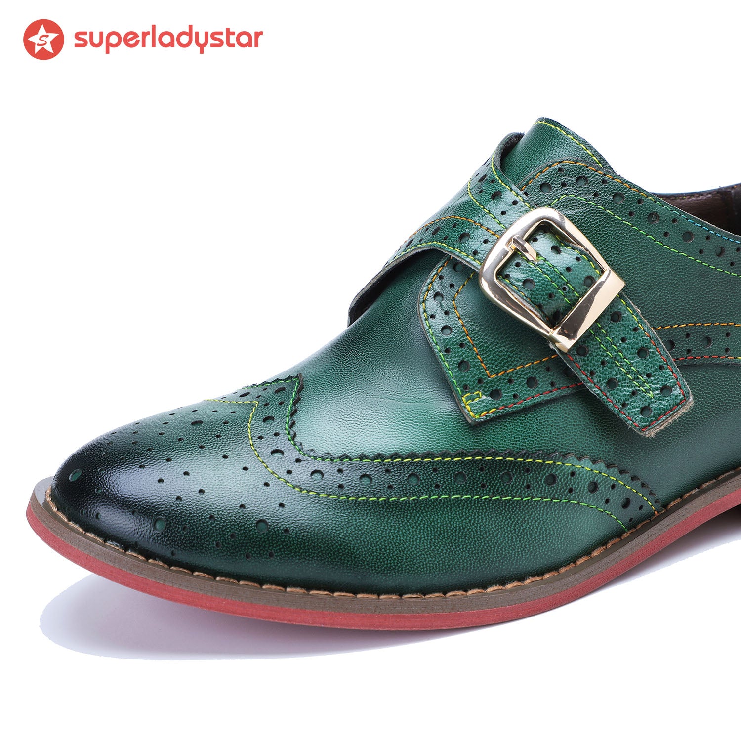 Sapatos planos de couro feitos à mão vintage