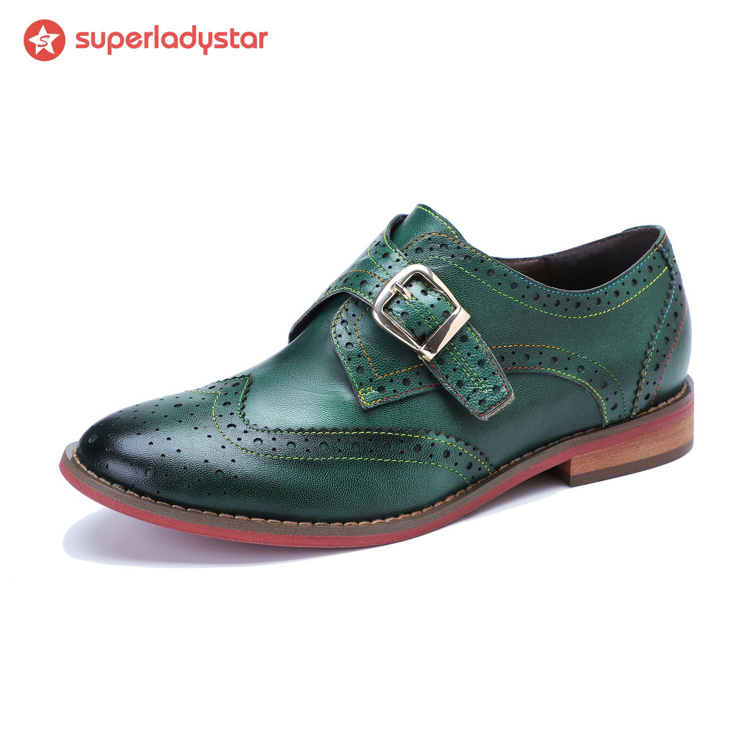 Sapatos planos de couro feitos à mão vintage