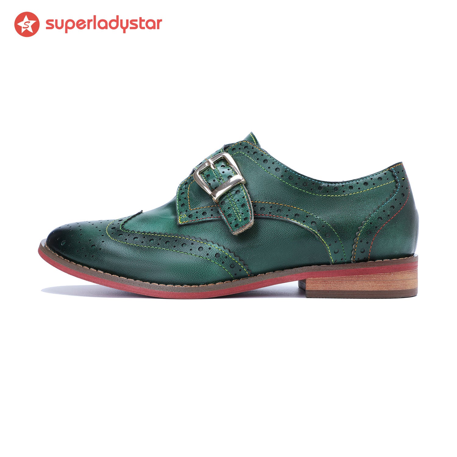 Sapatos planos de couro feitos à mão vintage