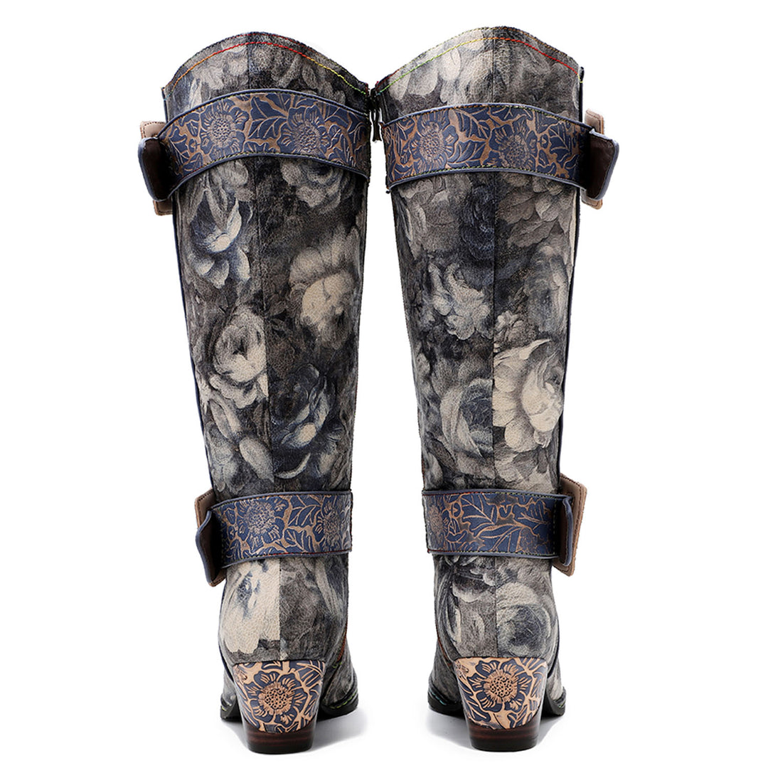 Vintage Printed Hand-made Boots