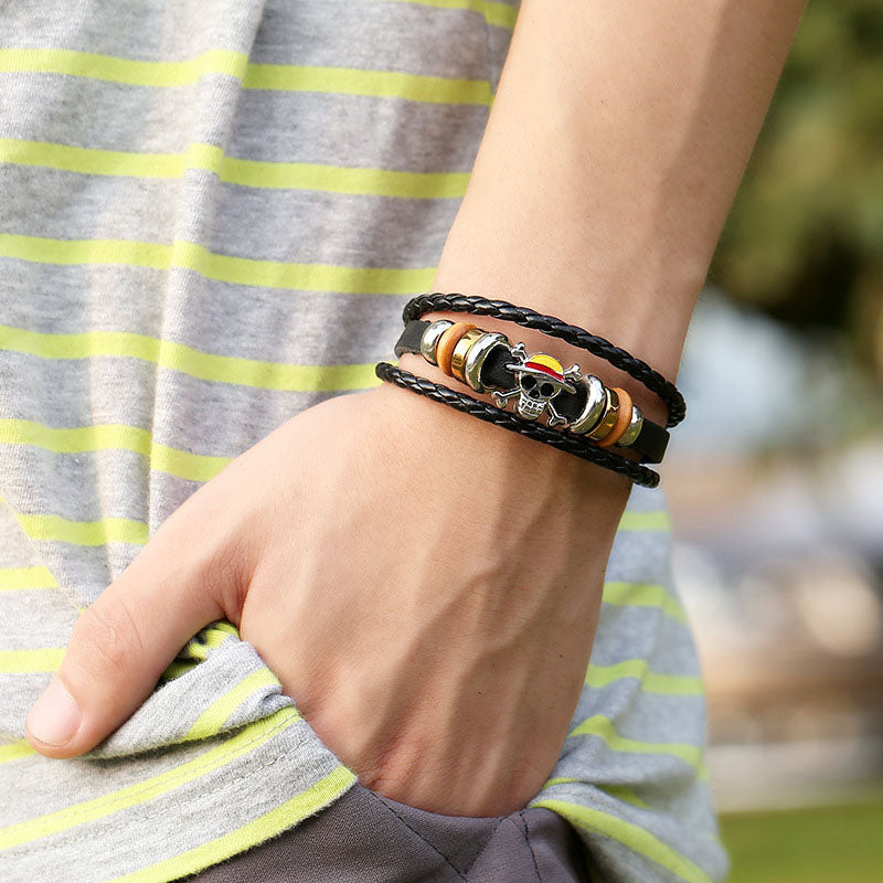 Handmade Weaving Three Laps Vogue Bracelet Hand Strap