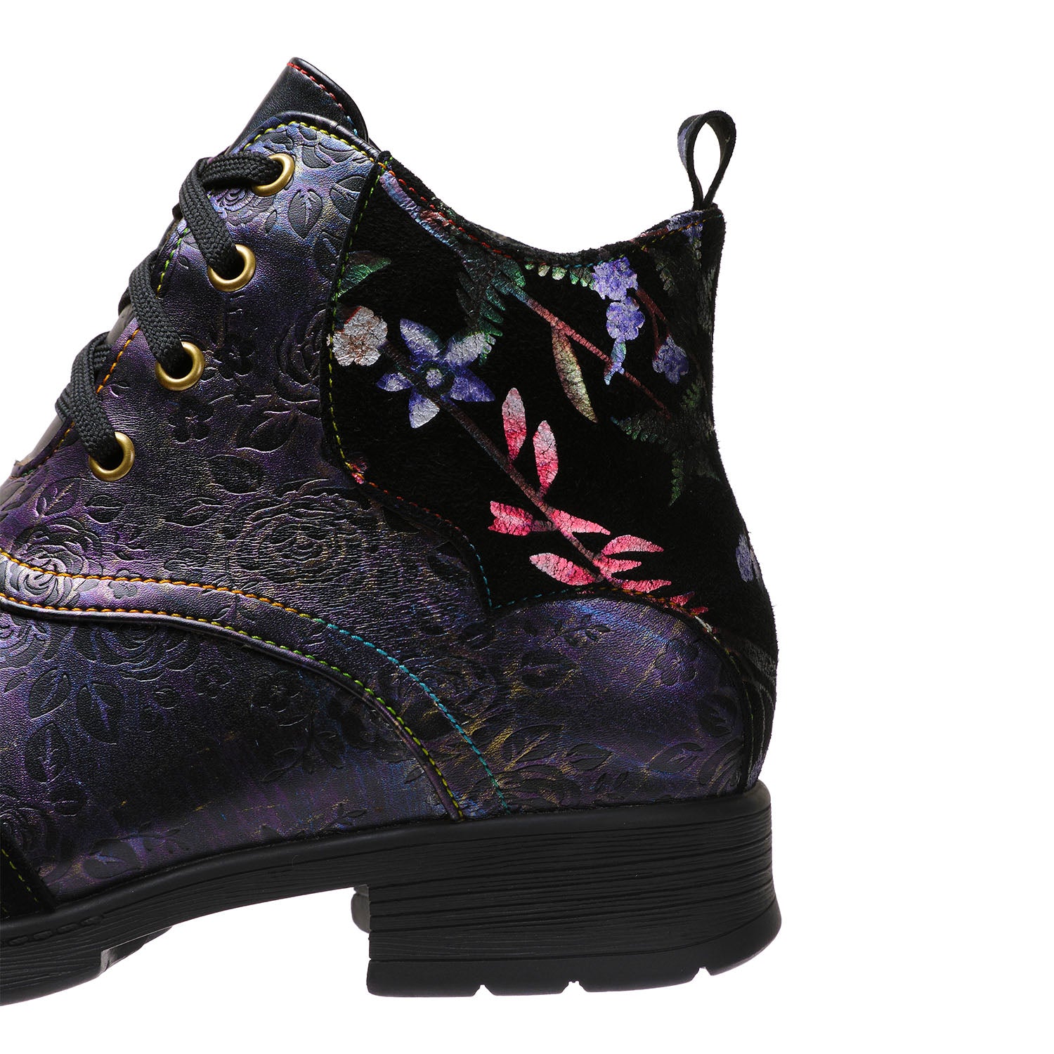 Botas de tornozelo confortáveis em couro genuíno