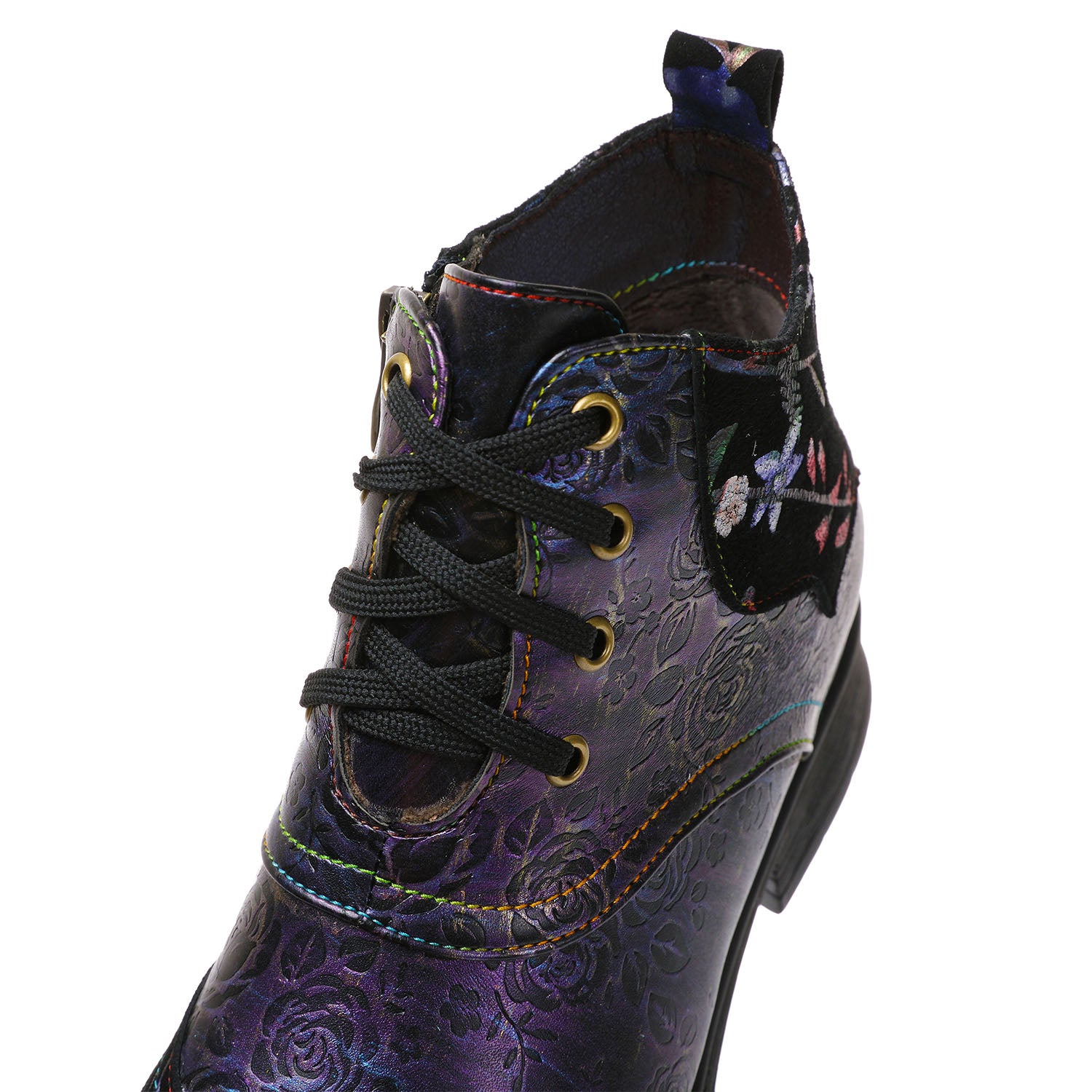 Botas de tornozelo confortáveis em couro genuíno