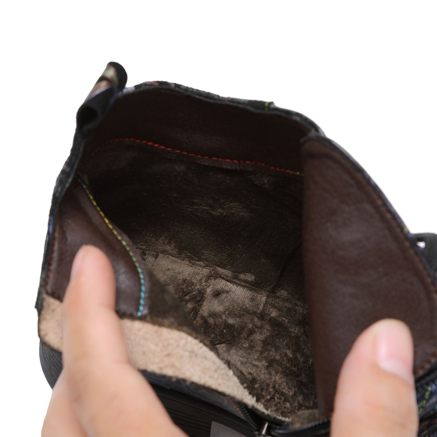 Botas de tornozelo confortáveis em couro genuíno