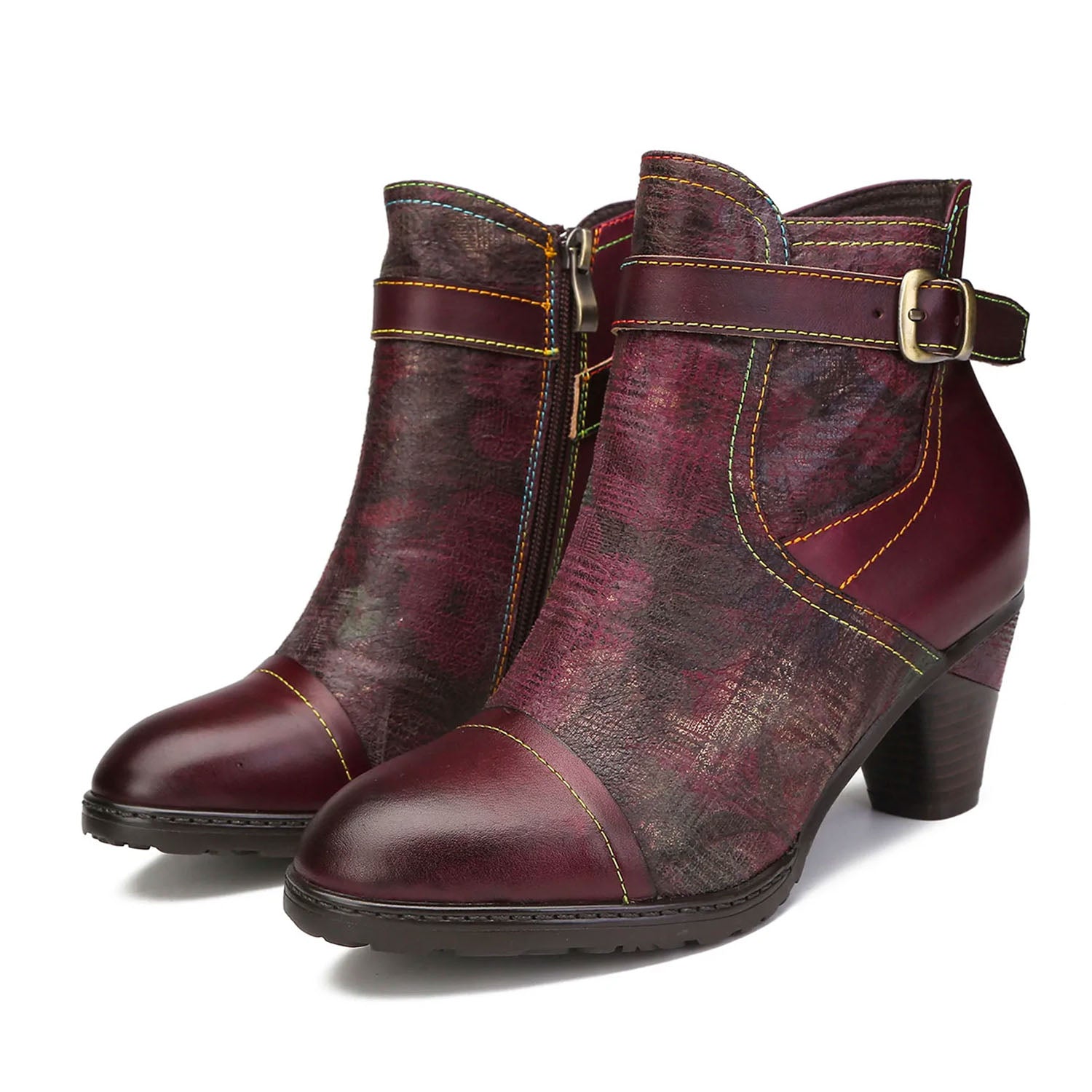 Hand-painted Soft Comfy Ankle Boots