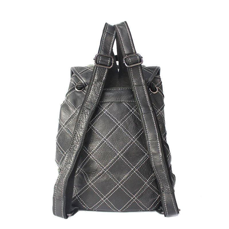 Vogue Female Floral Color Matching Fashion Backpack