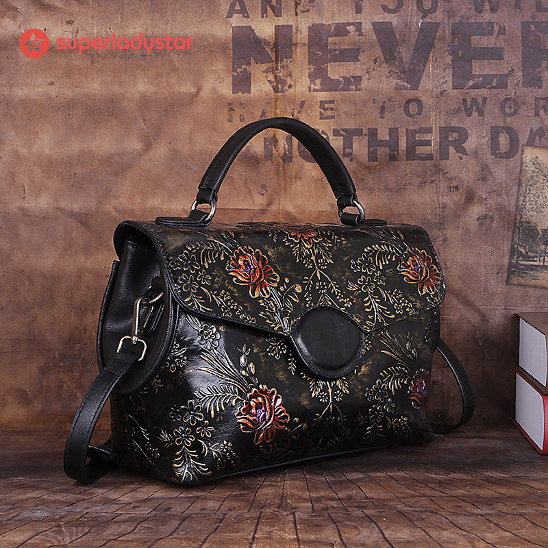 Sac à main à la main en relief vintage