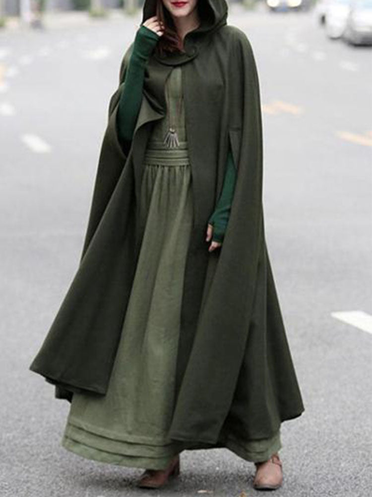 Retro Batwing-Sleeves Cape Tops