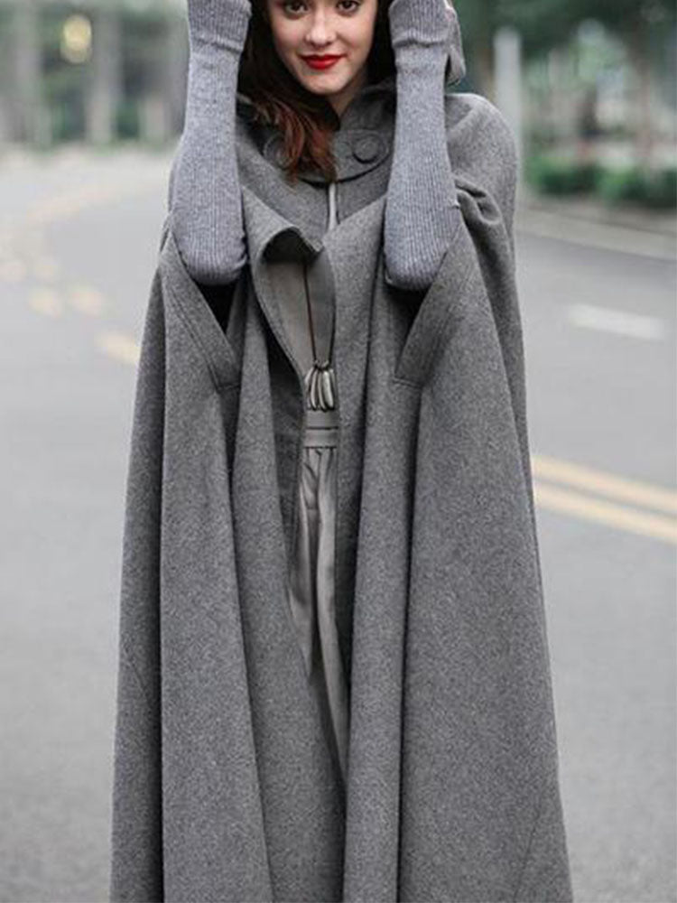 Retro Batwing-Sleeves Cape Tops