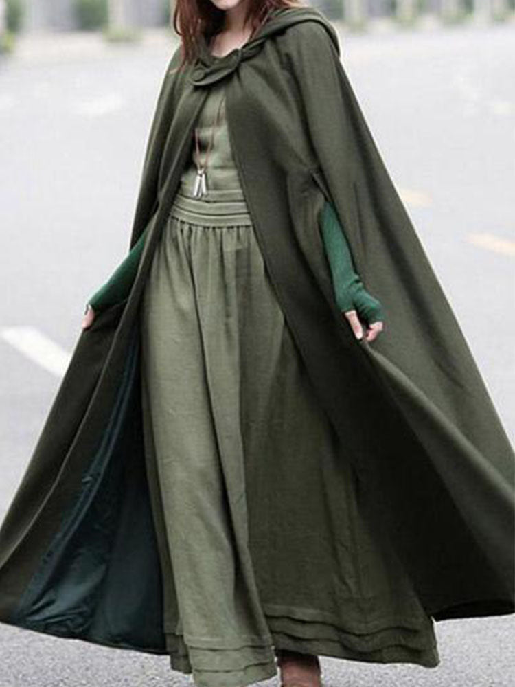 Retro Batwing-Sleeves Cape Tops