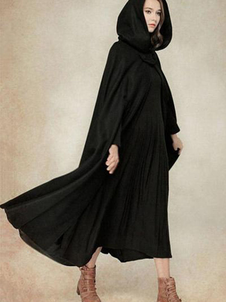 Retro Batwing-Sleeves Cape Tops