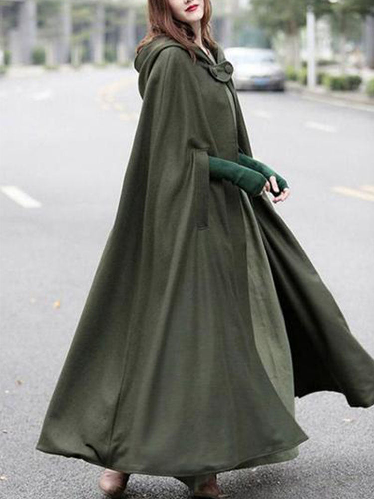 Retro Batwing-Sleeves Cape Tops