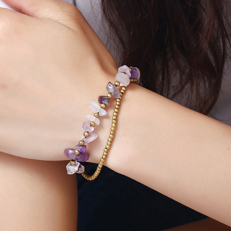 Vintage Hand Woven Beaded Double Bracelet