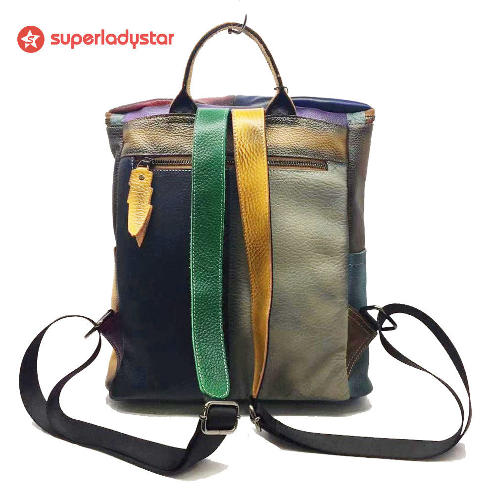 Retro Leather Rubbed Cowhide Bucket Bag