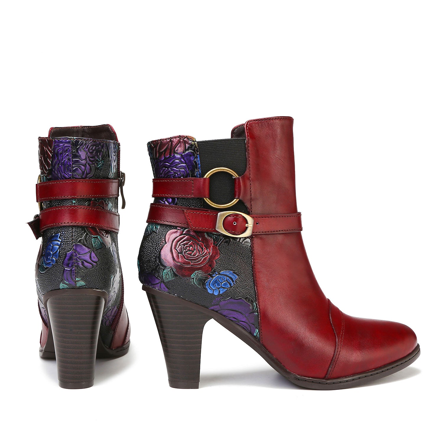 Botas de tornozelo ajustáveis feitas à mão feitas à mão