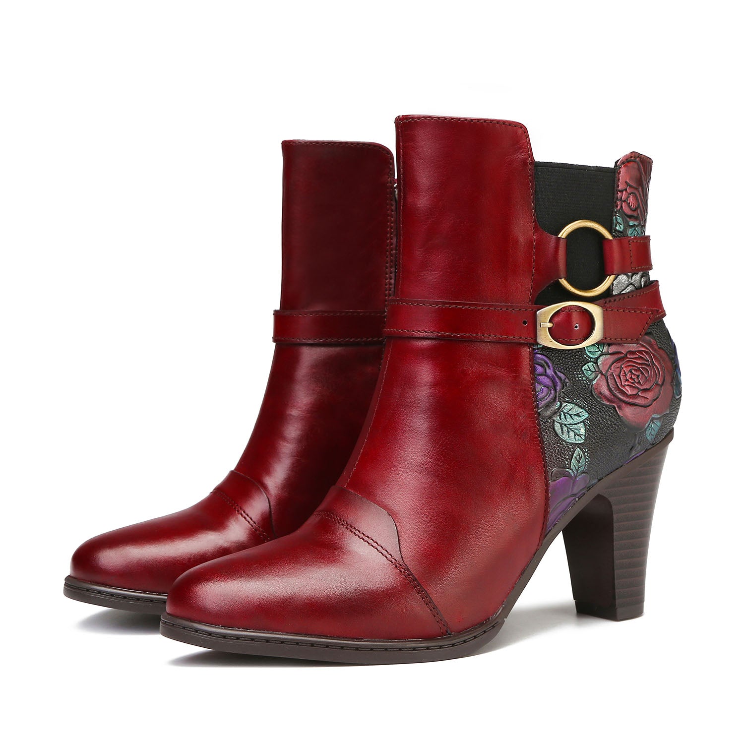 Botas de tornozelo ajustáveis feitas à mão feitas à mão