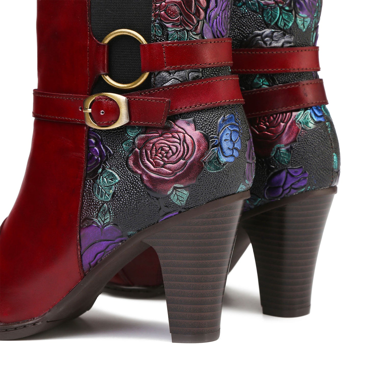 Botas de tornozelo ajustáveis feitas à mão feitas à mão