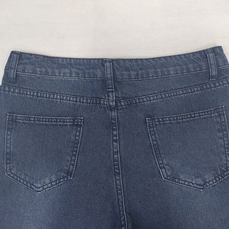 Retro Light and Versatile Half-length Jeans