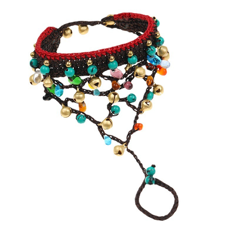 Bohemian Hand Woven Bracelet in Turquoise Glaze