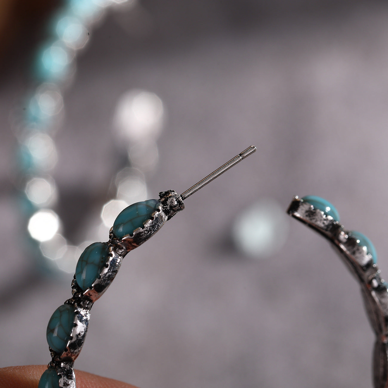 Creative Exaggerated Turquoise Earrings