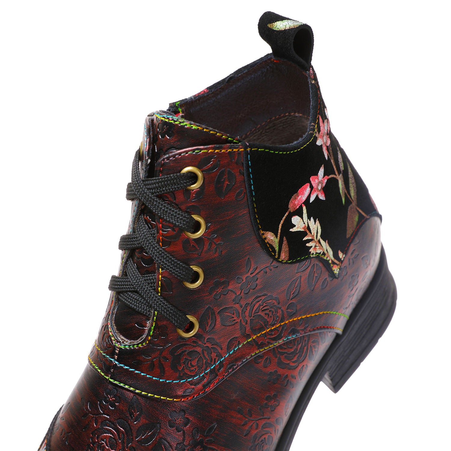 Botas de tornozelo confortáveis em couro genuíno