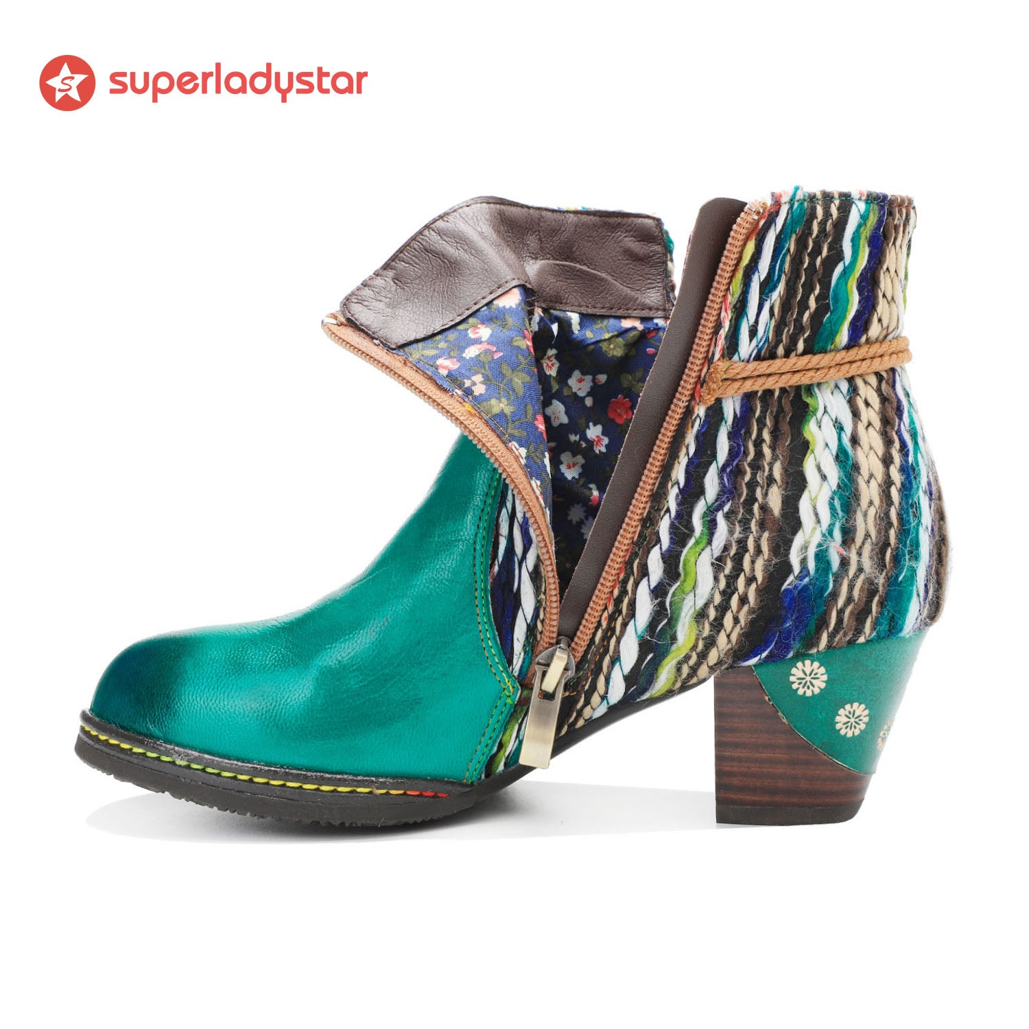 Botas de tornozelo quentes confortáveis feitas à mão
