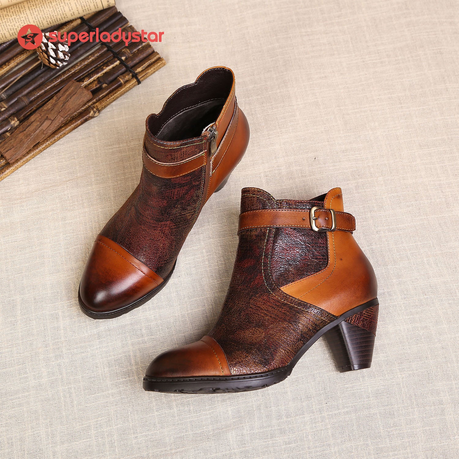 Hand-painted Soft Comfy Ankle Boots