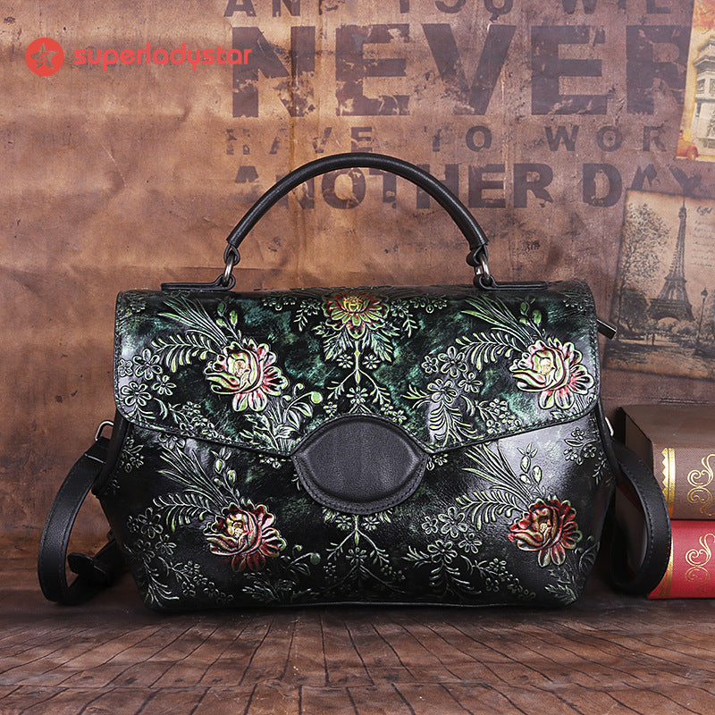 Sac à main à la main en relief vintage