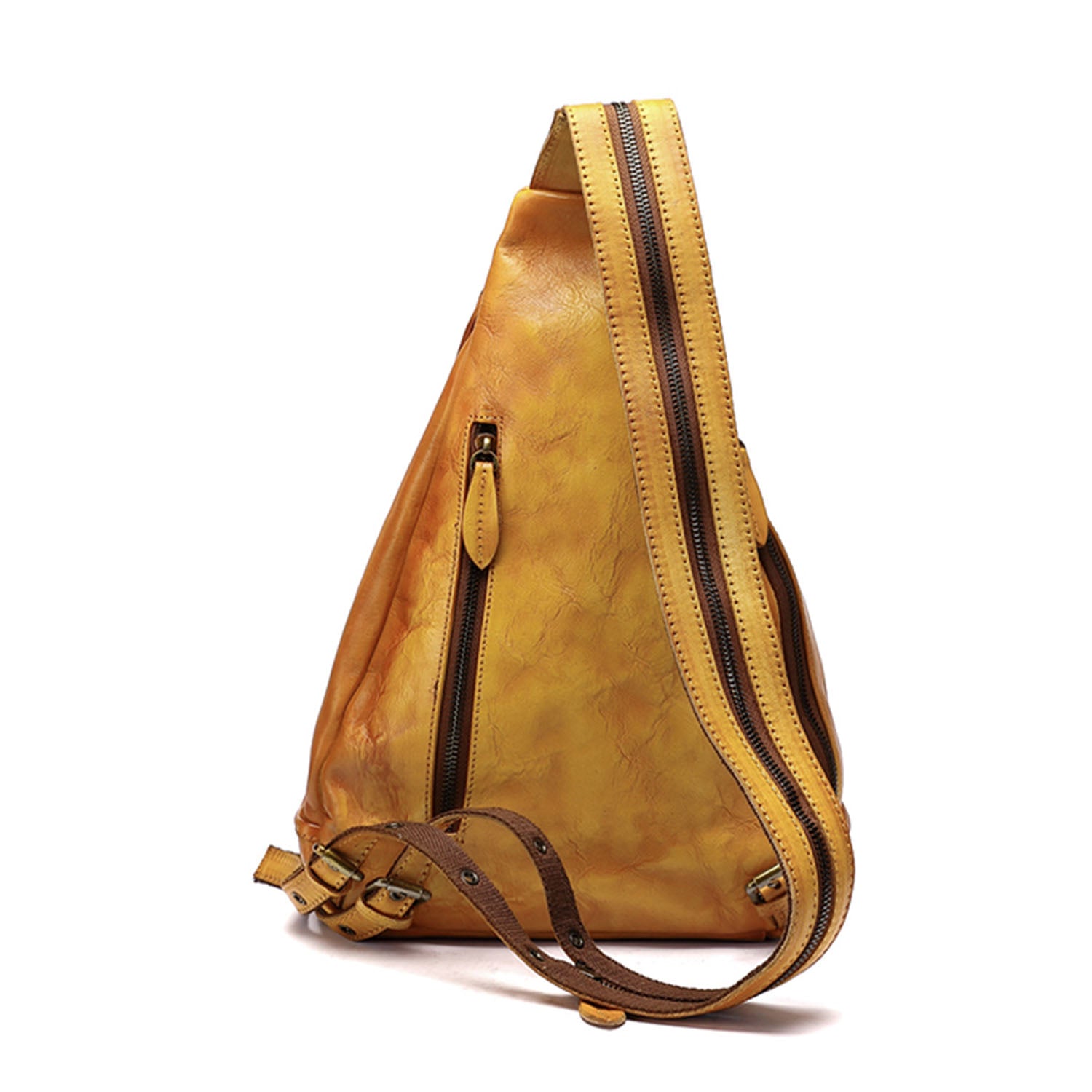 Retro handgefertigte Leder -Crossbody -Tasche