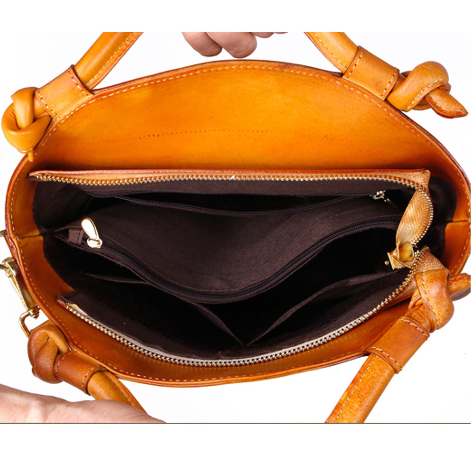 Vintage Embossed Floral Leather Fashion Bucket Bag