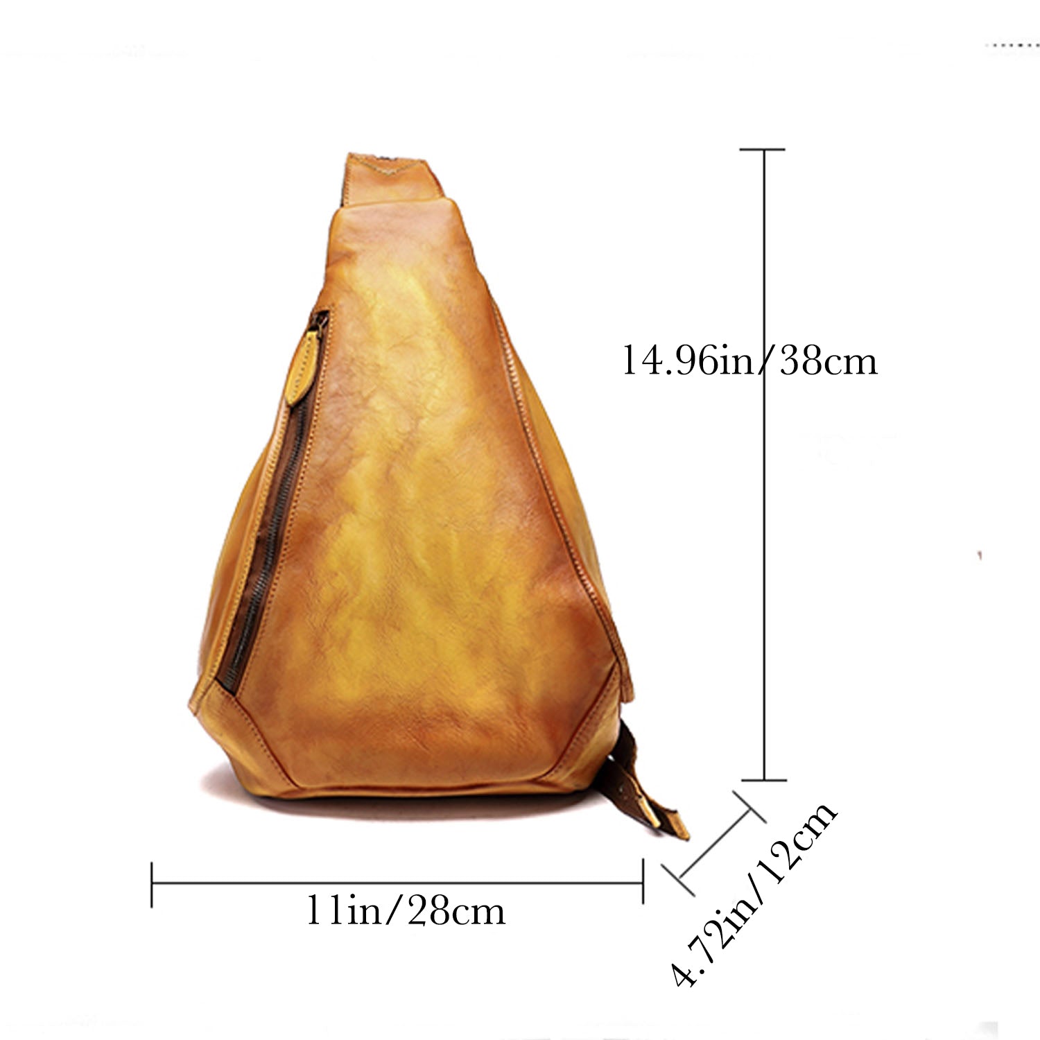 Retro handgefertigte Leder -Crossbody -Tasche