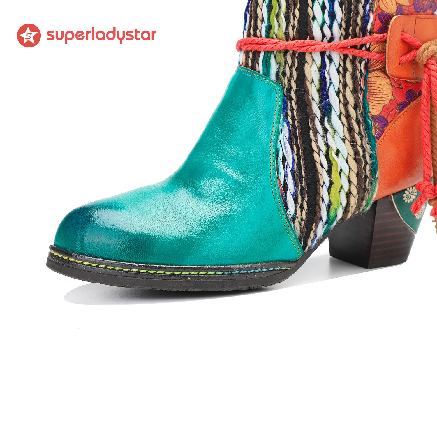Botas de tornozelo quentes confortáveis feitas à mão