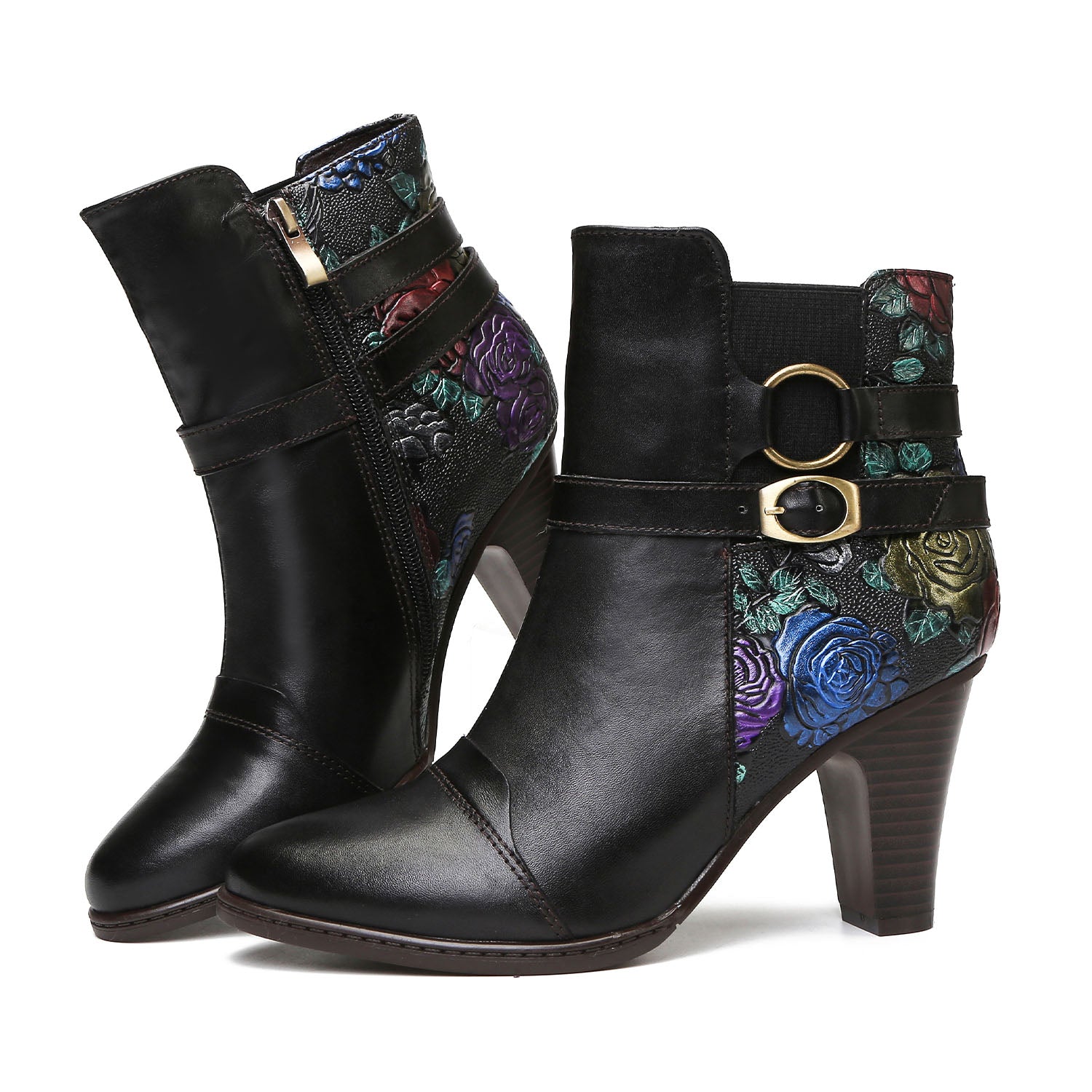 Botas de tornozelo ajustáveis feitas à mão feitas à mão