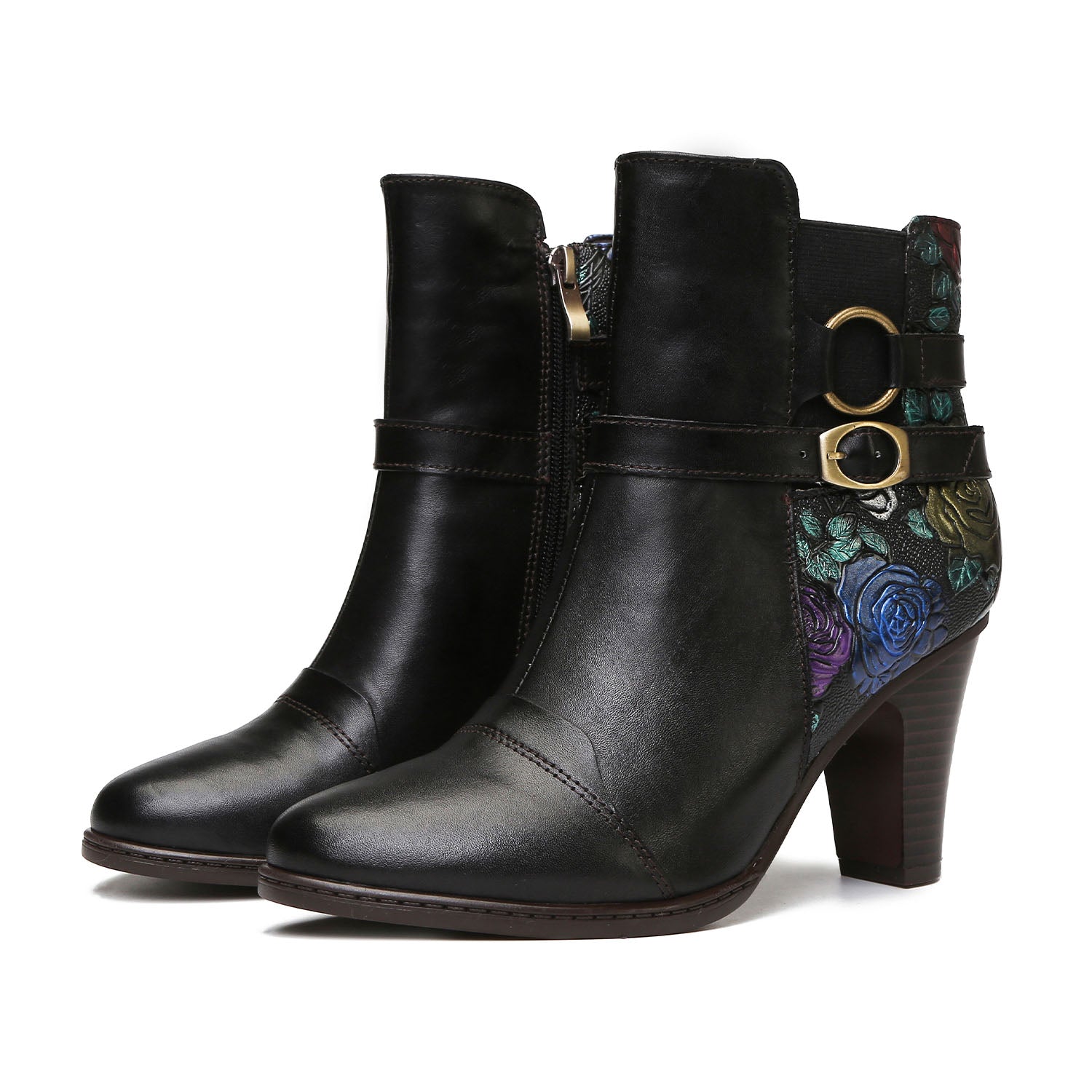 Botas de tornozelo ajustáveis feitas à mão feitas à mão