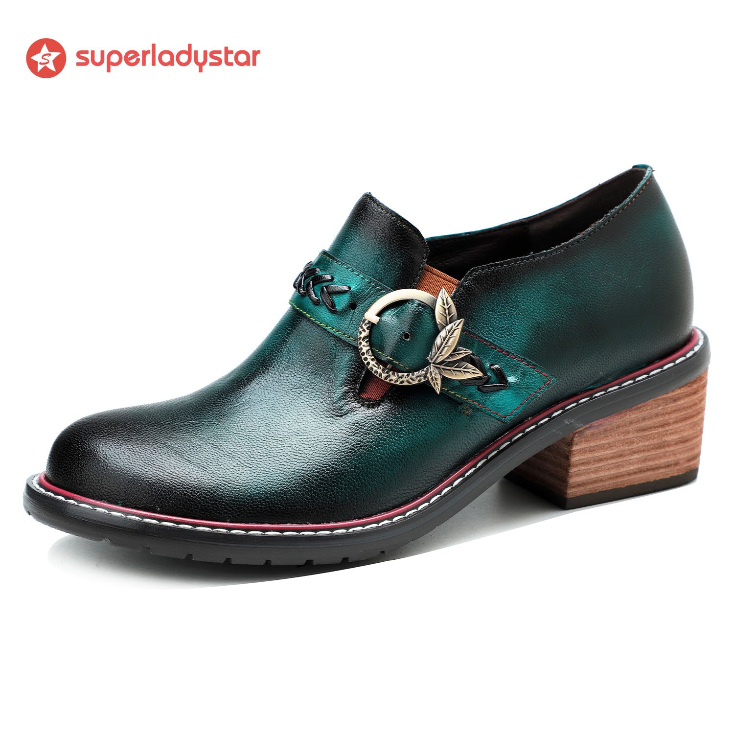 Sapatos vintage de couro feitos à mão