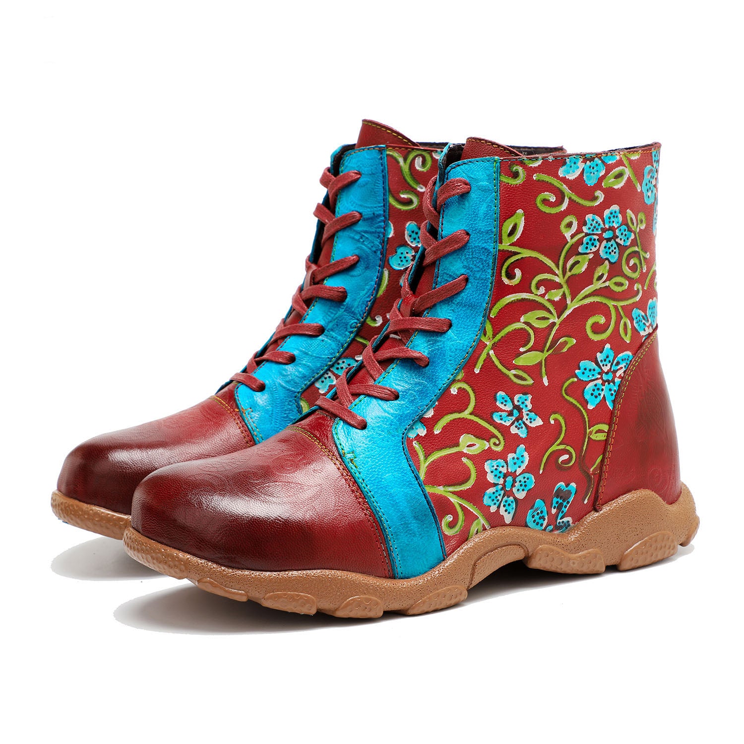 Botas casuais confortáveis de couro