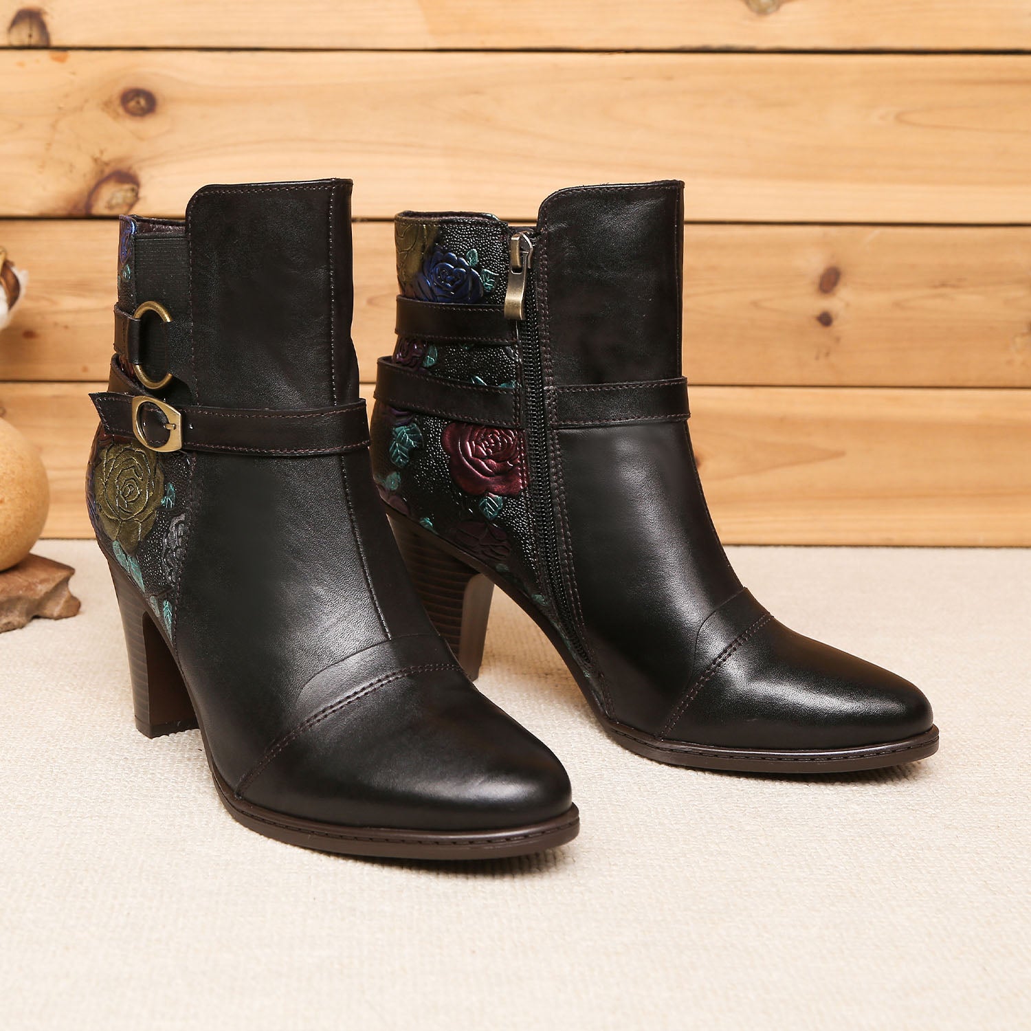 Botas de tornozelo ajustáveis feitas à mão feitas à mão